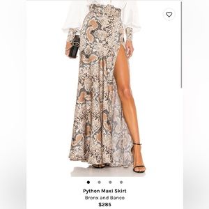 NWT- Bronx and Banco (never worn/ has tags) python maxi skirt